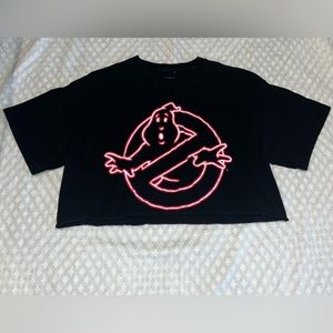 Forever21 Ghostbusters Cropped Graphic Tee Size Small/Medium